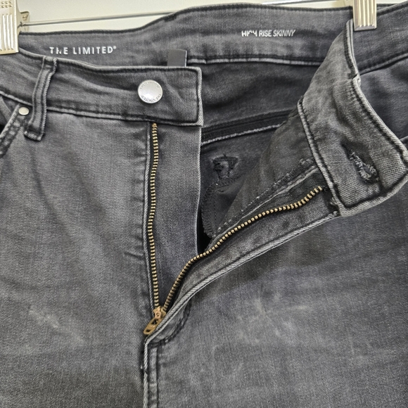 THE LIMITED size 14‎ High Rise Skinny Jeans Stretch Denim Ash Black - Picture 8 of 16